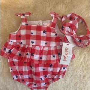 Girls romper w/headband